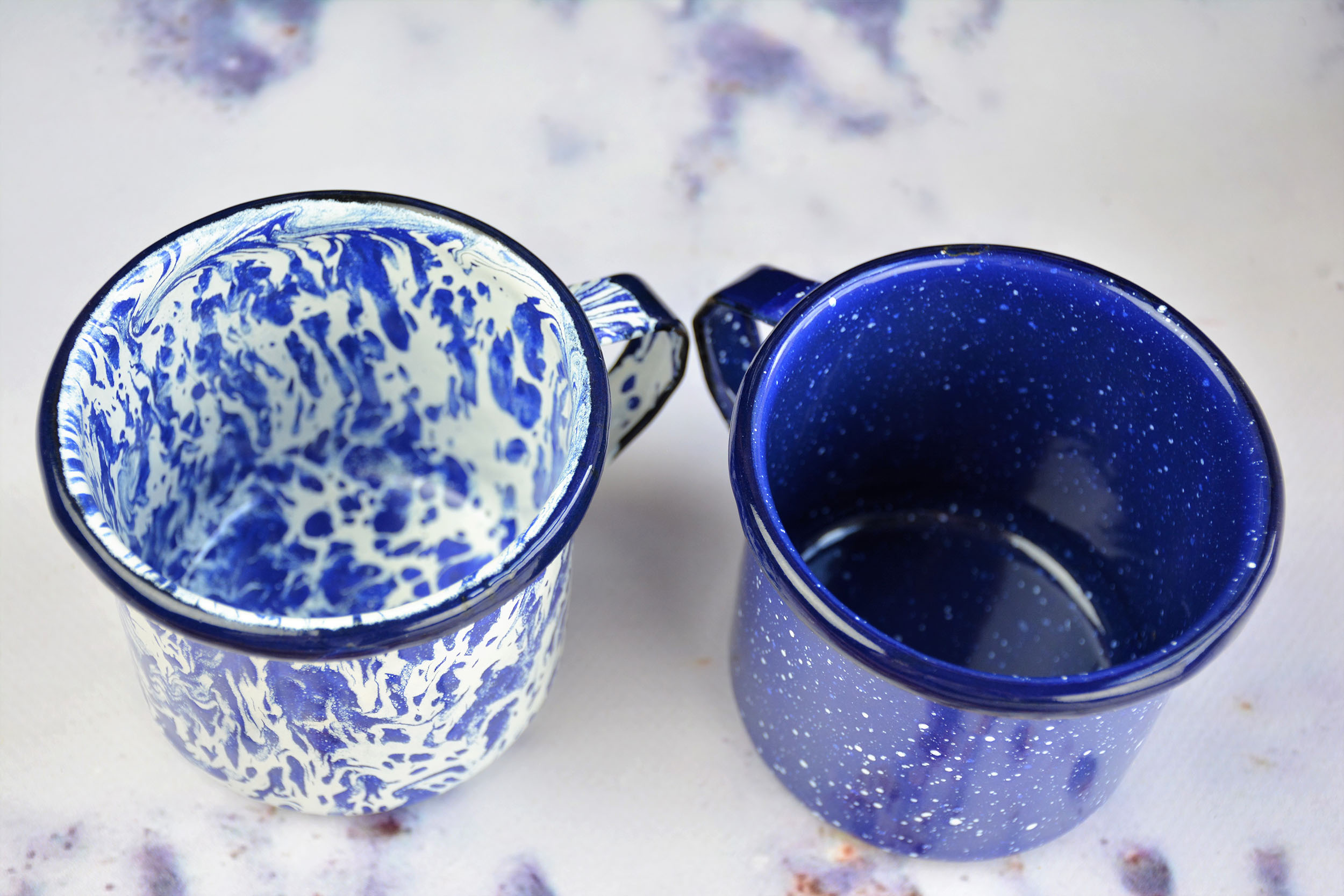 Emaille Koffie Bekers Blauw