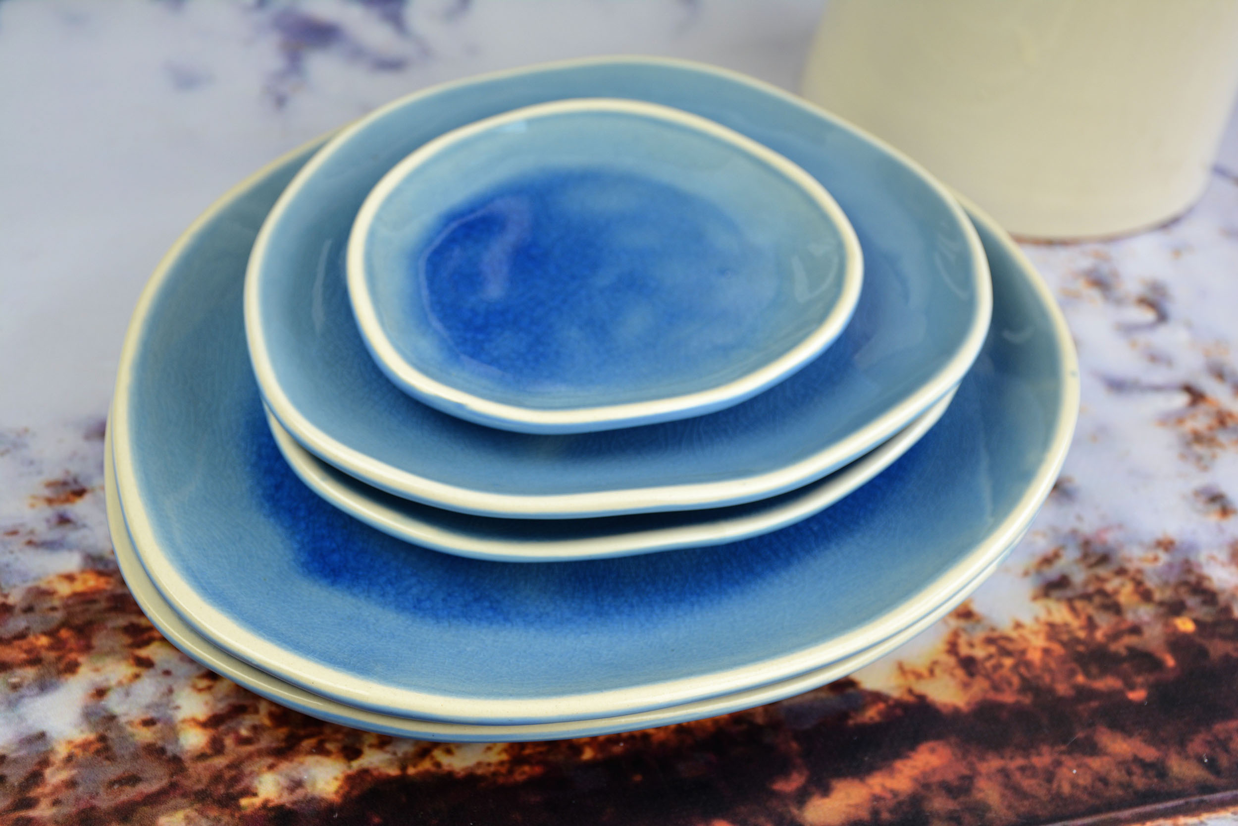 Jewel borden blauw
