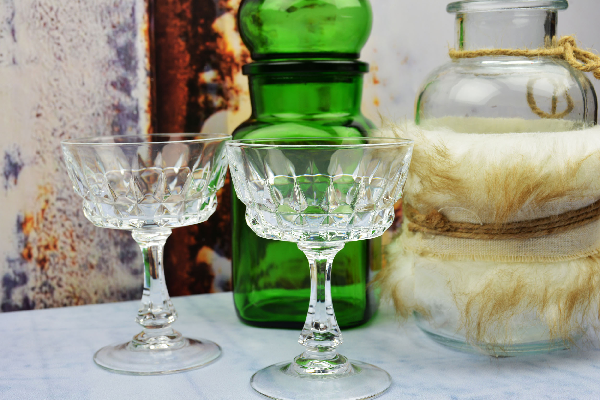 Champagne coupes kristal